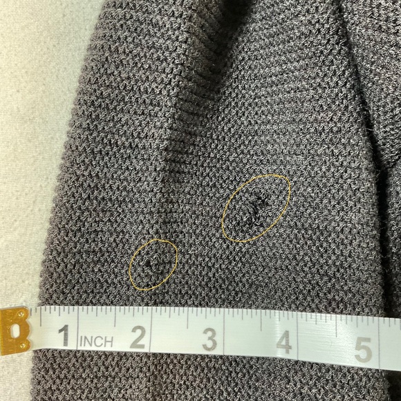 Vintage Eileen Fisher 100% Wool Rib Knit Open Front Cardigan - Picture 8 of 11